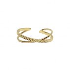 Joobee : bague croisée dorée Izia de Constance L