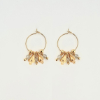 Joobee : boucles d'oreilles mini créoles rhodochrosite Fès de Petite Madame