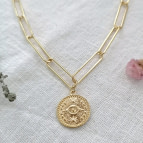 Joobee : collier médaille maille trombone Ajna de Mai