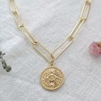 Joobee : collier médaille maille trombone Ajna de Mai