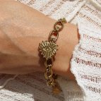 Bracelet doré pendentif cœur Judith - sur commande