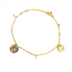 Joobee : bracelet médaille et perles Kate de Gisel b.