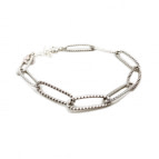 Joobee : Bracelet gros maillons argentés de Stella Mai
