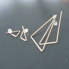 Joobee : Boucles d'oreilles pendantes grands triangles de Sissi 100Fils