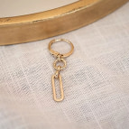 Joobee : boucles d'oreilles maillon or pâle Saturne de Un de Ces Quatre