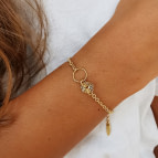Joobee : Bracelet breloque fleur Nola de Constance L porté
