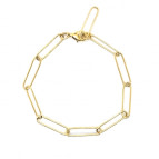 Joobee : bracelet maille rectangle Hugo de 4 Crosses porté