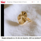 Joobee : bague dorée Helios de Un de Ces Quatre dans la presse