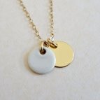 Joobee : collier médaille porcelaine Kaolin de Sissi 100Fils