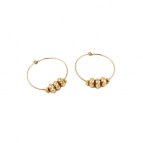 Joobee : Boucles d'oreilles créoles perles dorées Aby de Stella Mai