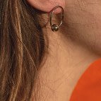 Joobee : Boucles d'oreilles ovales Neptune de elis Paris portées