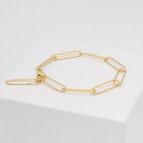 Joobee : bracelet maille rectangle Hugo de 4 Crosses