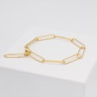 Joobee : bracelet maille rectangle Hugo de 4 Crosses