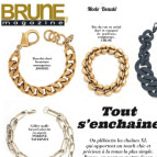 Joobee : bracelet grosse maille gourmette dorée Joan de Helles vu dans la presse
