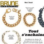 Joobee : bracelet grosse maille gourmette dorée Joan de Helles vu dans la presse