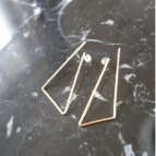 Joobee : Boucles d'oreilles pendantes grands triangles de Sissi 100Fils