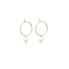Joobee boucles d'oreilles mini créoles perles de culture de Jour de Mistral