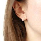 Joobee : Boucles d'oreilles puces petits triangles de Sissi 100Fils portées