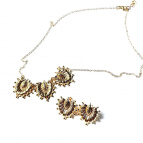 Boucles d'oreilles et collier Palmettes de Un de Ces Quatre