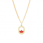 Joobee : collier pendentif émail corail Madison de Aurélie Joliff
