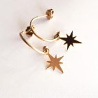 Joobee : boucles d'oreilles mini créoles étoile de Léone