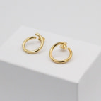 Joobee : boucles d'oreilles mini créoles de créateur Solenn de 4 Crosses