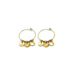 Joobee : Boucles d'oreilles mini créoles pampilles Eloïse de Petite Madame