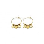 Joobee : Boucles d'oreilles mini créoles pampilles Eloïse de Petite Madame