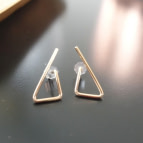 Joobee : Boucles d'oreilles puces petits triangles de Sissi 100Fils