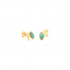 Joobee : Boucles d'oreilles puces amazonite de Aurélie Joliff