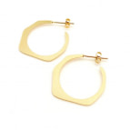Boucles d'oreilles grandes créoles Dune de Nadja Carlotti