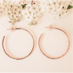 Joobee : Boucles d'oreilles créoles or martelé Martel de Sissi 100Fils