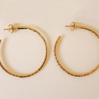 Joobee : Boucles d'oreilles créoles or martelé Martel de Sissi 100Fils