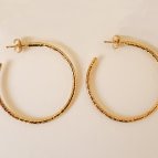 Joobee : Boucles d'oreilles créoles or martelé Martel de Sissi 100Fils