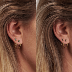 Joobee : Boucles d'oreilles mini créoles cristal Swarovski Oscar de April Please portées