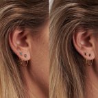 Joobee : Boucles d'oreilles mini créoles cristal Swarovski Oscar de April Please portées