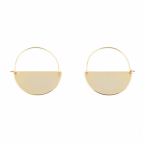 Joobee : Boucles d'oreilles créoles demi disques Mezzo de Amoodz portées