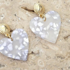 Boucles d'oreilles pendantes Coeur