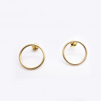 Joobee : Boucles d'oreilles mini créoles or Emy de Gisel b.
