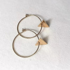 Joobee : boucles d'oreilles mini créoles triangle Laura de By Fleur de Jade