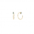 Joobee : Boucles d'oreilles mini créoles cristal Swarovski Oscar de April Please vert