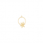 Joobee : Monoboucle créole fleur Flora de 4 Crosses