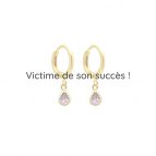 Joobee : boucles d'oreilles mini créoles améthyste de By Johanne