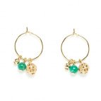 Joobee : Boucles d'oreilles mini créoles amazonite Donna