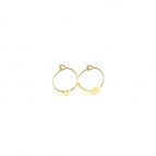 Joobee : boucles d'oreilles mini créoles perle Venezia de Elis Paris