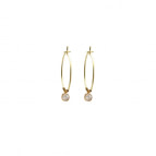 Joobee : Boucles d'oreilles mini créoles labradorite Isora de Moody Arty