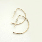 Joobee : Boucles d'oreilles demi créoles Iris de Sissi 100Fils