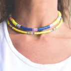 Collier heishi jaune All The Must