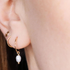 Boucles d'oreilles créoles perles Gallinava