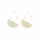 Joobee : boucles d'oreilles mini créoles demi-lune Luna de Amoodz